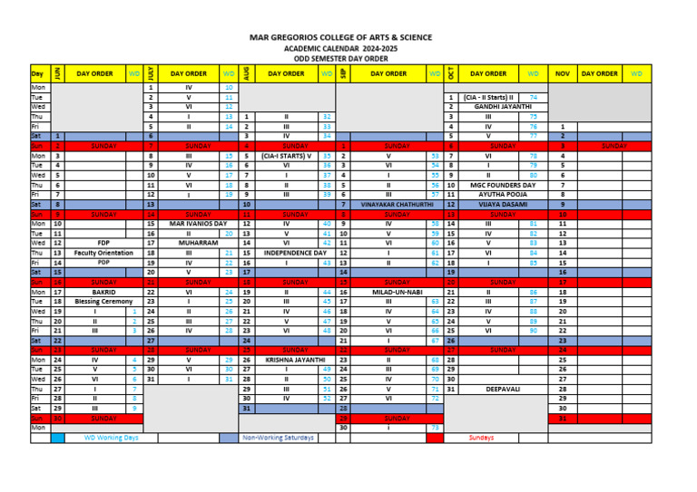 Academic Calendar 2024-25 | PDF