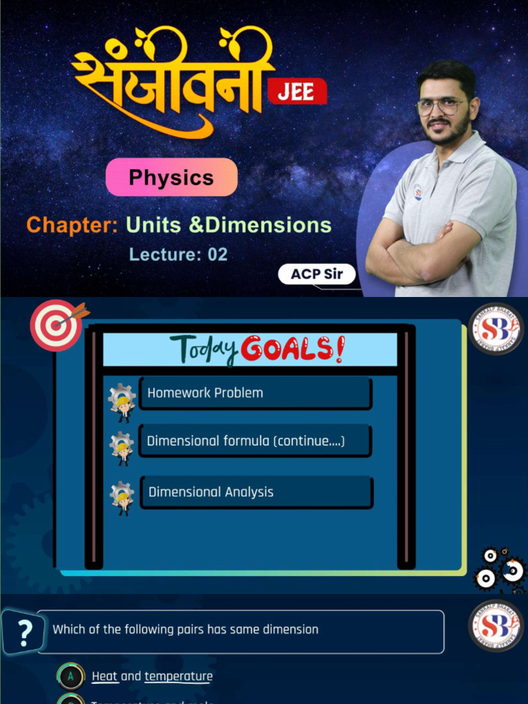 Lecture 02 - DIMENSIONAL ANALYSIS | PDF
