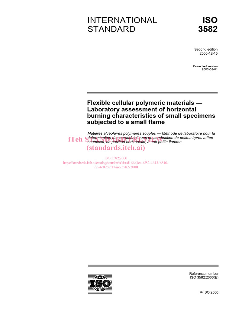 Iso 3582 2000 | PDF | International Organization For Standardization