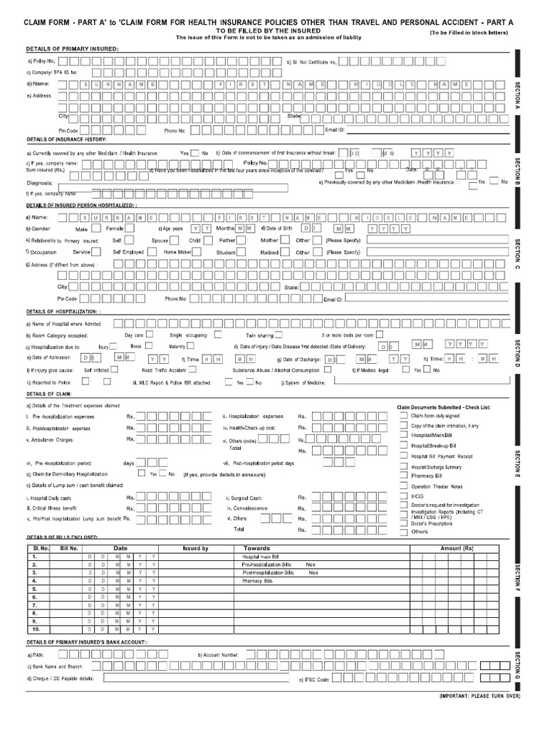 Claim Form-V-Merged | PDF