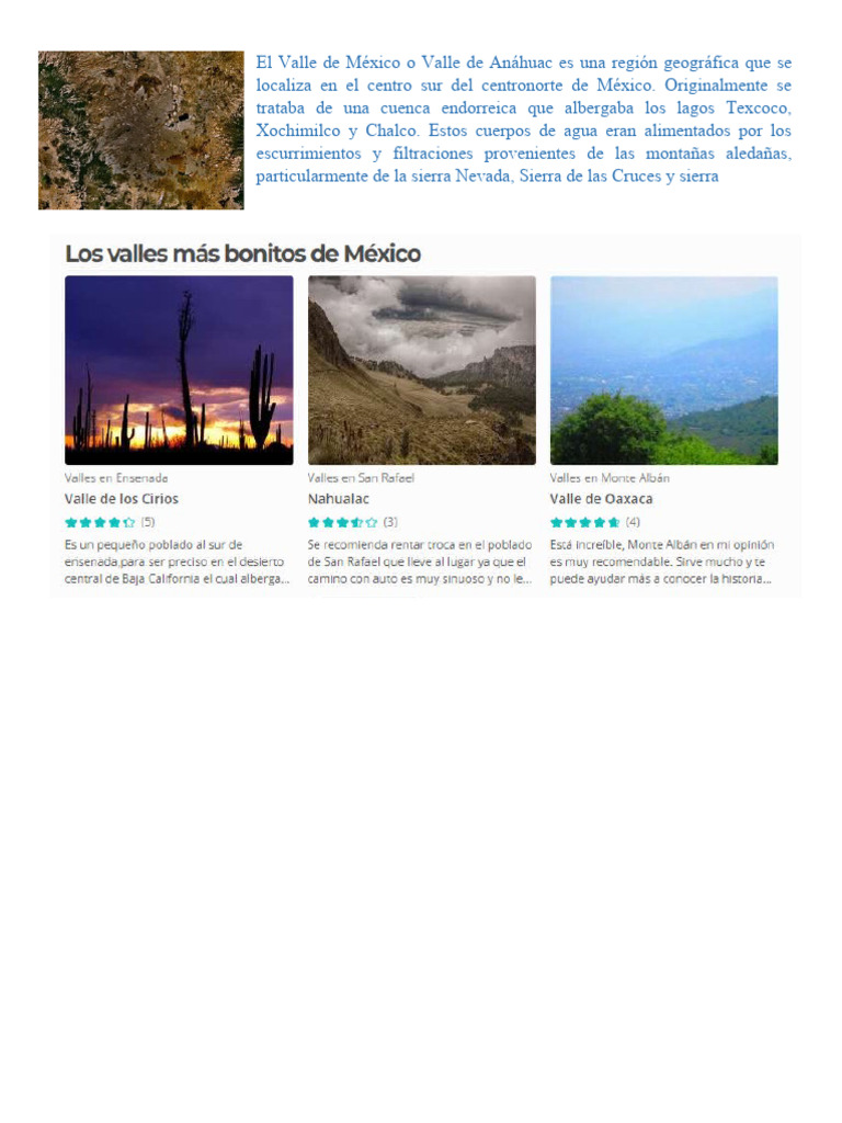 Valles Sierras Montañas de Mexico PDF México Ciencias de la
