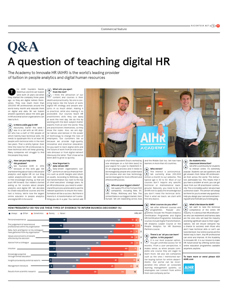 AIHR: Leading Digital HR Education | PDF | Analytics | Educational ...