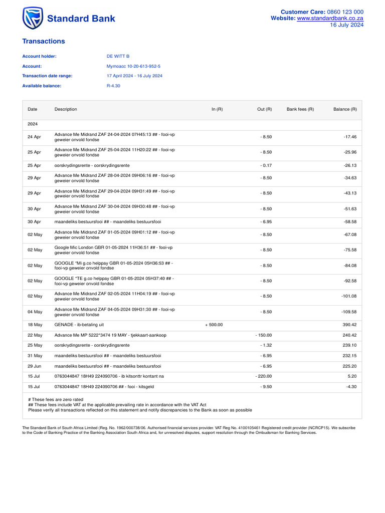 Statement 10 20 613 952 5 | PDF | Payments | Business