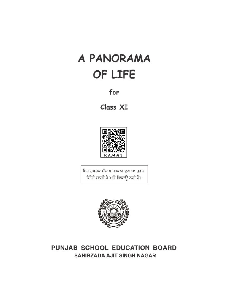PSEB Class 11 A Panorama of Life Textbook 2021 22 | PDF