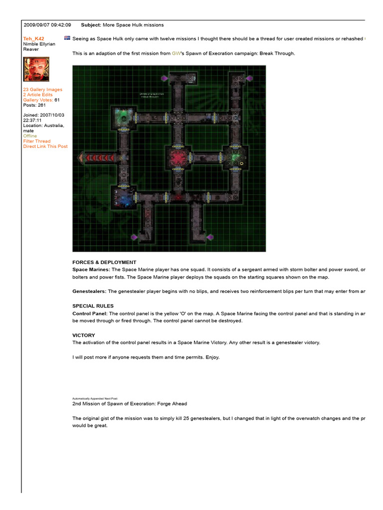 Space Hulk Custom Missions Guide | PDF | Science & Mathematics | History