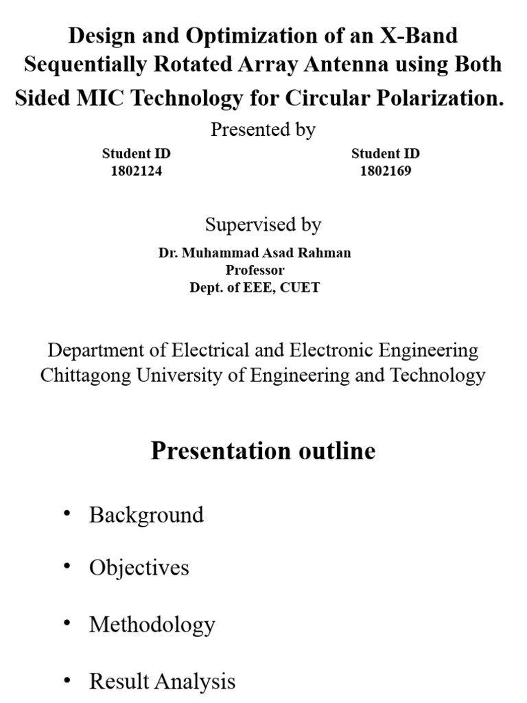 X-Band Circular Polarization Antenna Design | PDF | Antenna (Radio ...