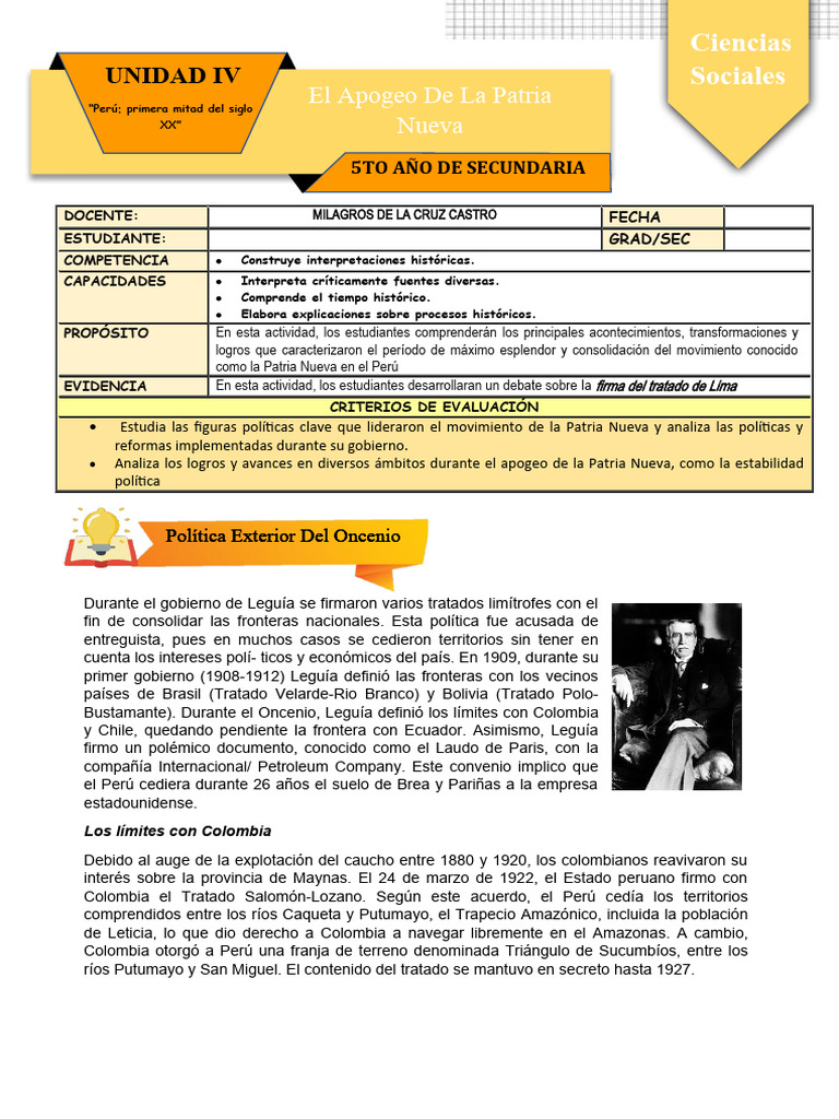 Ficha de Actividad CCSS 5° - Semana 2 | PDF | Comunidad andina | Perú