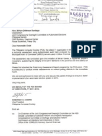 Receiving Copy Letter To Se. Miriam Santiago Re Biliran Case