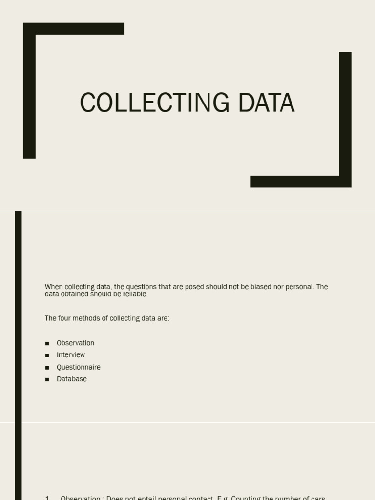 Data Collection Methods Explained | PDF