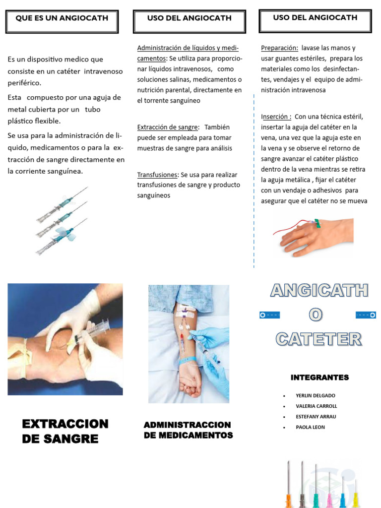 Partes del Angiocath y su Uso | PDF | Ciencia y matemáticas