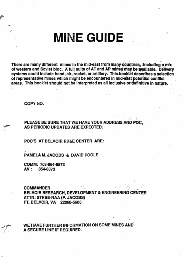Overview of Mine Types and Features | PDF | Land Mine | Fuze