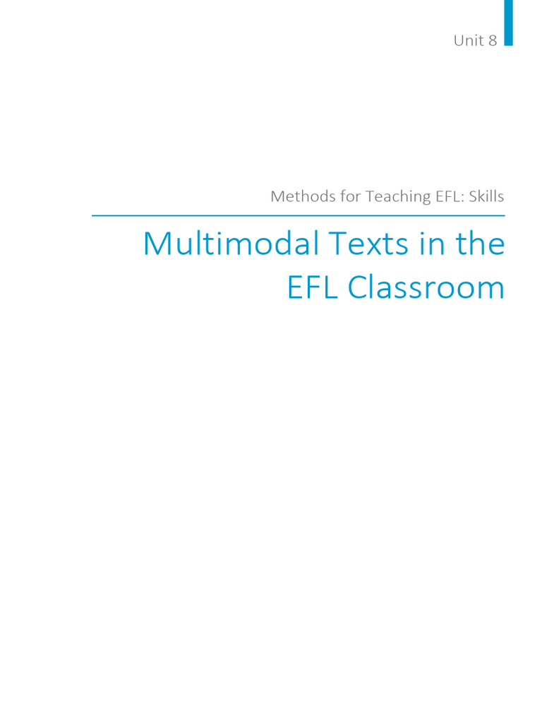Multimodal Texts in EFL Teaching | PDF | English As A Second Or Foreign ...