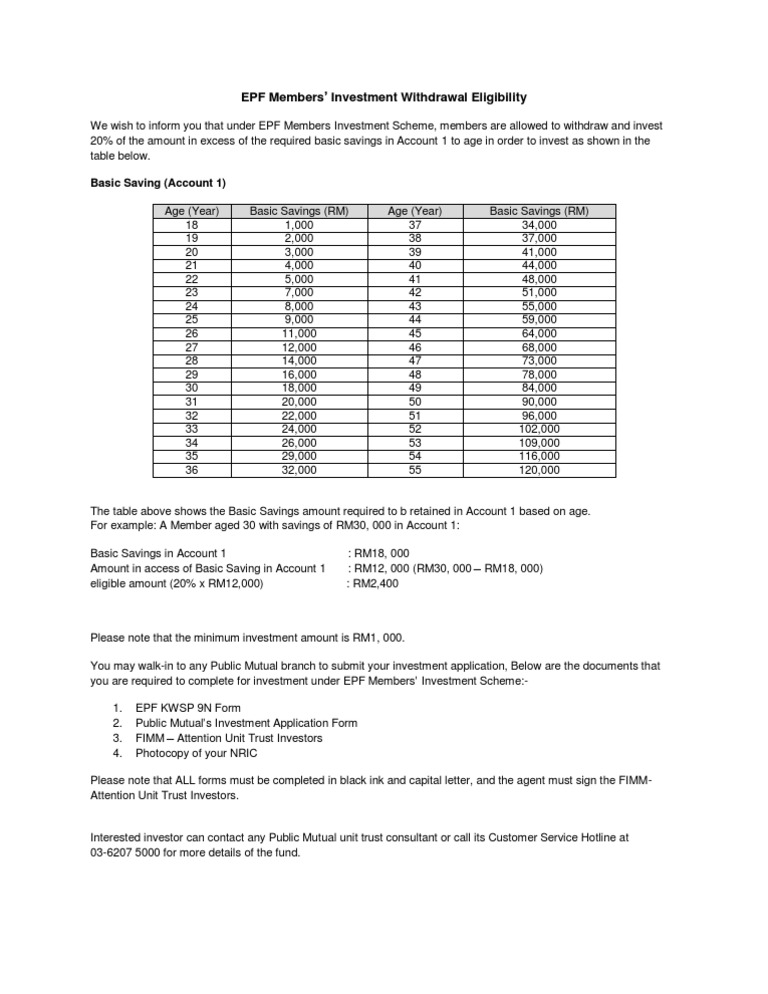 EPF Investment Withdrawal Guidelines | PDF | Finance & Money Management