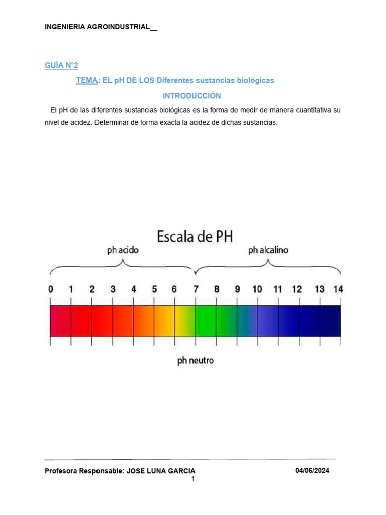 Informe de Práctica de PH | PDF | Ph