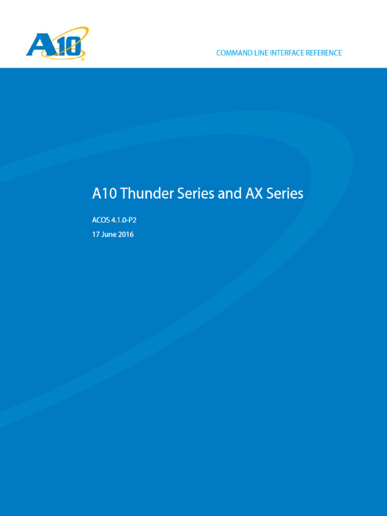A10 Command Reference | PDF