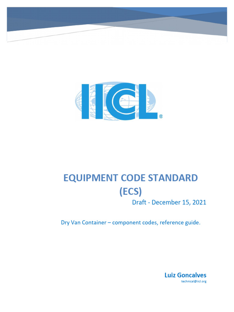Dry Van Container Component Codes | PDF