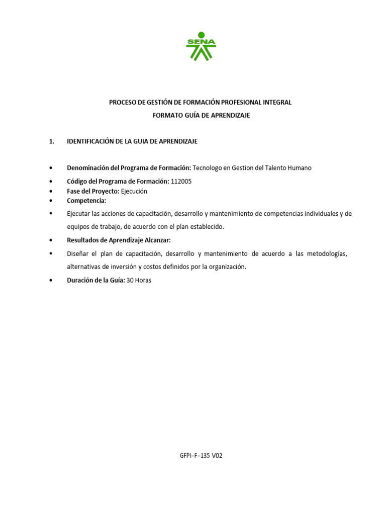 Disenar El Plan de Capacitacion | PDF | Aprendizaje | Gestión de ...