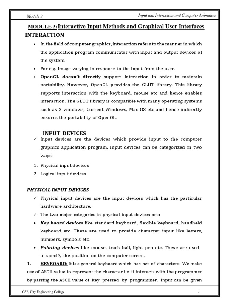 CG Module 3 Notes | PDF | Computer Program | Programming