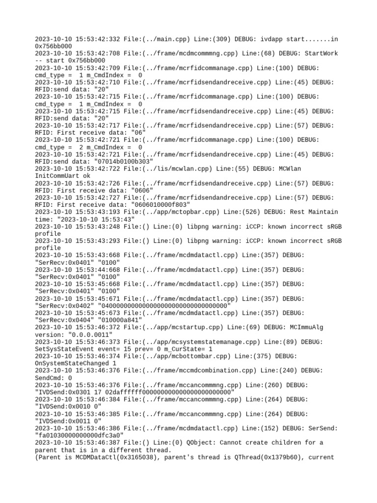 Debug Log for RFID Communication | PDF | Computing | Software