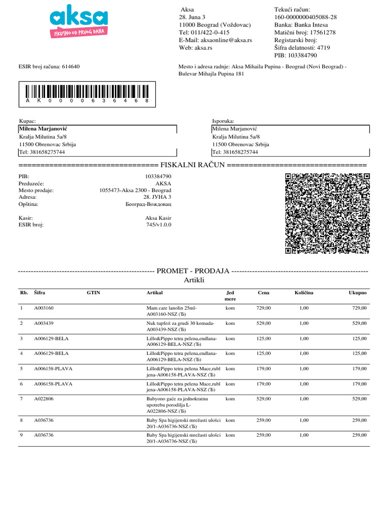 Fiskalni Račun | PDF