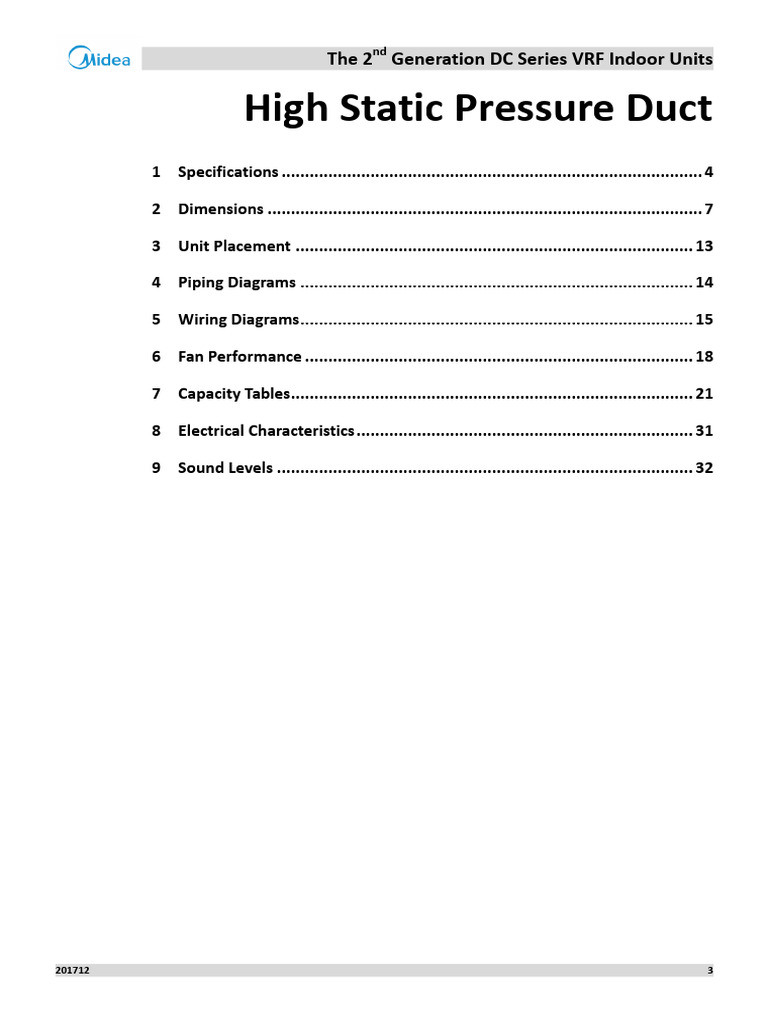 08 The 2nd Generation Dc Series Vrf Indoor Unit High Static Pressure