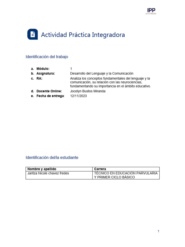 Desarrollo del Lenguaje Infantil | PDF | Aquisición de idioma ...