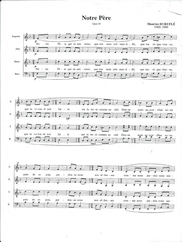 Notre Pere M Durufle Pdf