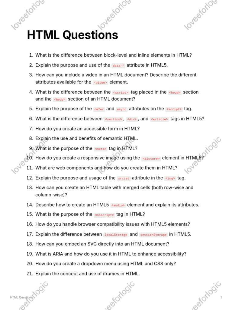 HTML Questions Final | PDF | World Wide Web Consortium Standards | Xml