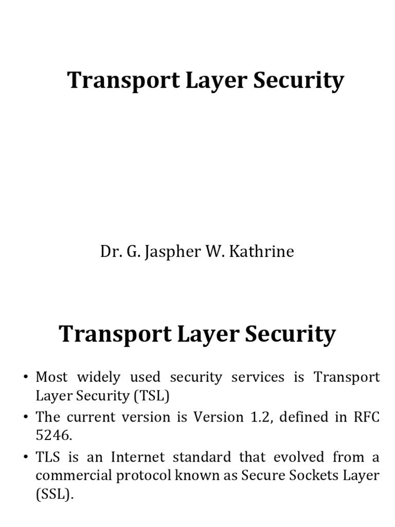 Understanding Transport Layer Security | PDF | Transport Layer Security ...