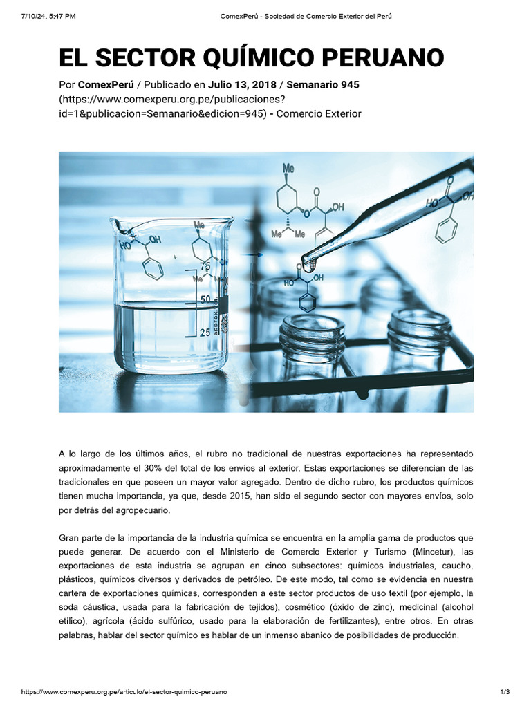 ComexPerú - Sociedad de Comercio Exterior Del Perú | PDF | Industria ...