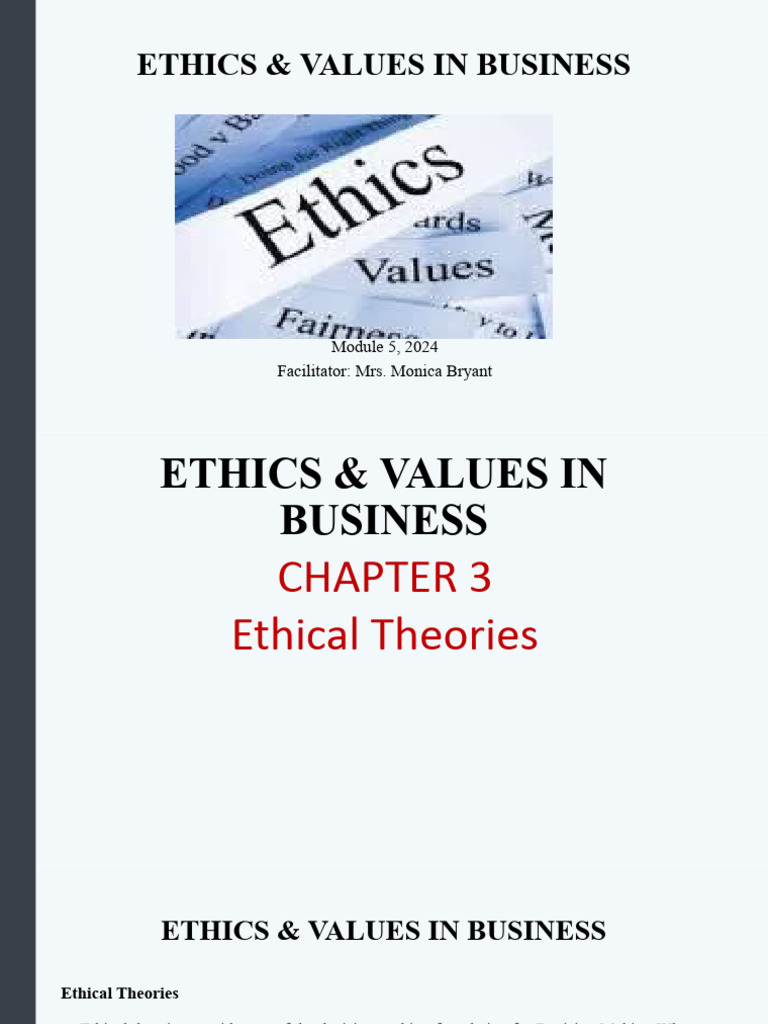 Ethics Values in Business Chapter 3 | PDF | Utilitarianism | Rights