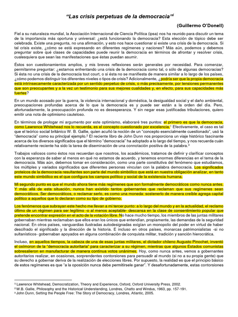 Crisis y futuro de la democracia global | PDF | Democracia | Ideologías ...