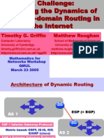 Timothy G. Griffin Matthew Roughan: Mathematics For Networks Workshop Qmul March 23 2005