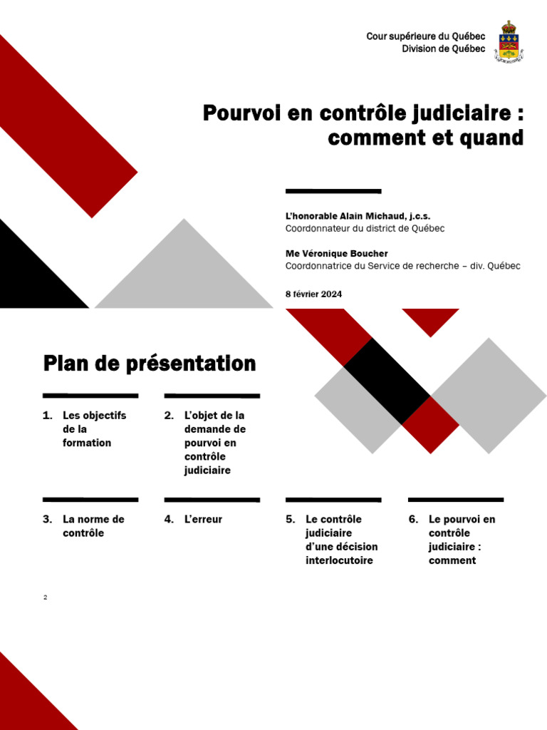 Pourvoi en contrôle judiciaire : Guide pratique | PDF | Canada | Loi