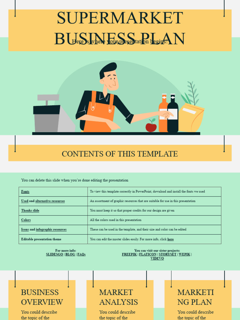 Supermarket Business Plan by Slidesgo | PDF | Planets | Planets In ...