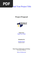 Final Year Project Proposal Template v1.5 | PDF | Feasibility Study ...