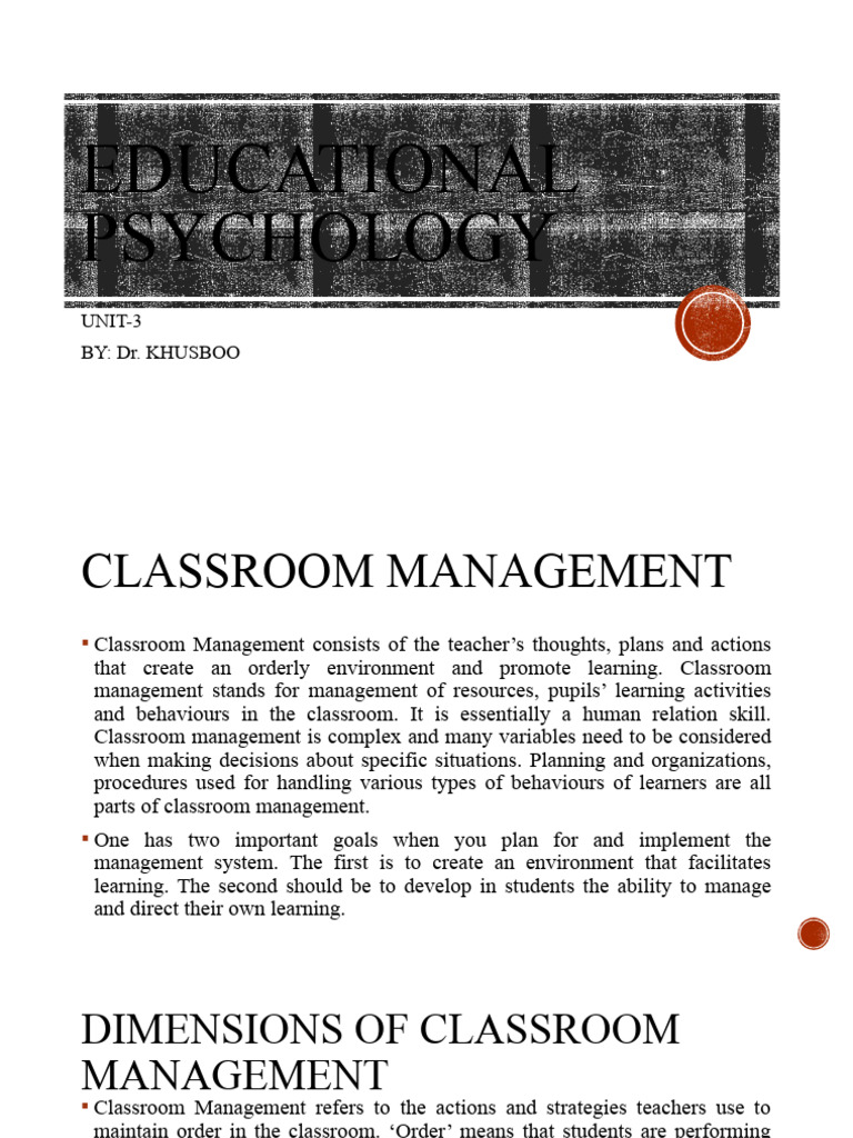 Unit 3 Educational | Download Free PDF | Classroom | Classroom Management
