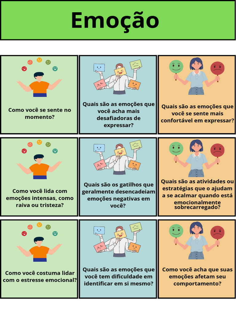 Baralho Emocao PDF | PDF | Emoções | Conceitos psicológicos, image size:768x1024
