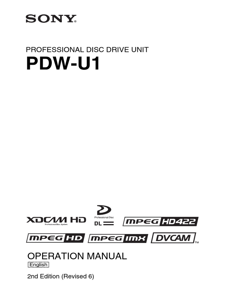Manual de Operação PDW U1 | PDF | Dvd | Installation (Computer Programs)