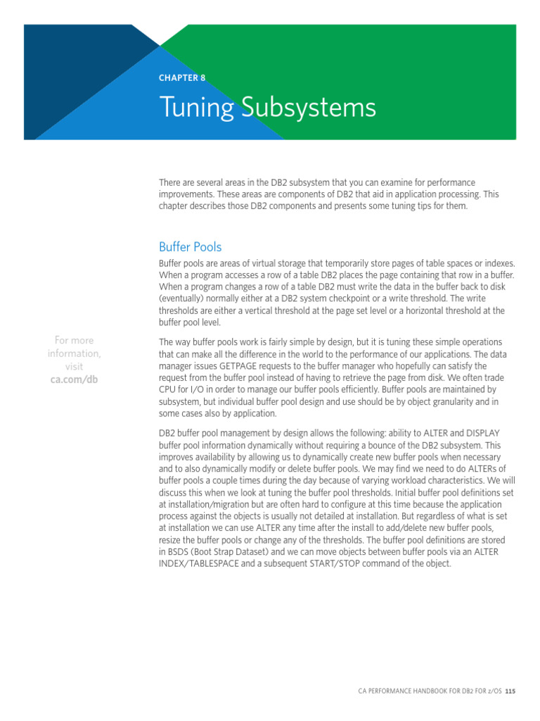 DB2 Buffer Pool Performance Tuning Guide | PDF | Cache (Computing ...