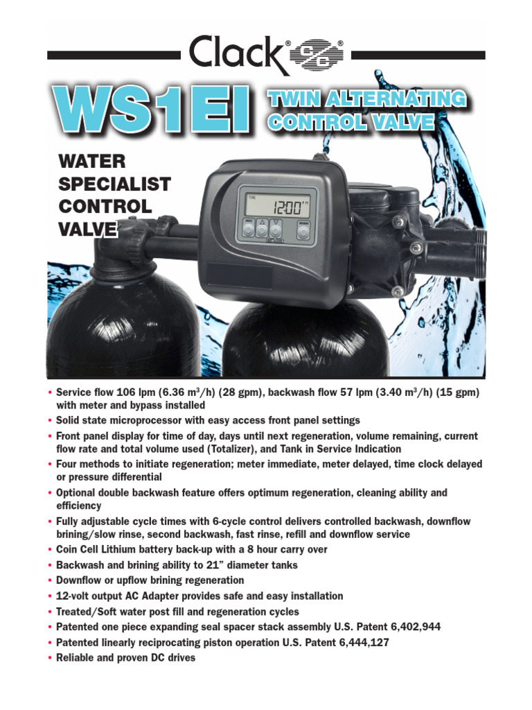 Water Specialist Control Valve WS1EI | PDF | Flow Measurement | Valve