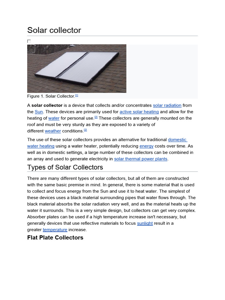 Solar Collector 1 | Download Free PDF | Solar Energy | Energy Conversion