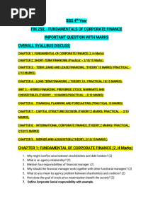 Corporate Finance BBS 4TH Year