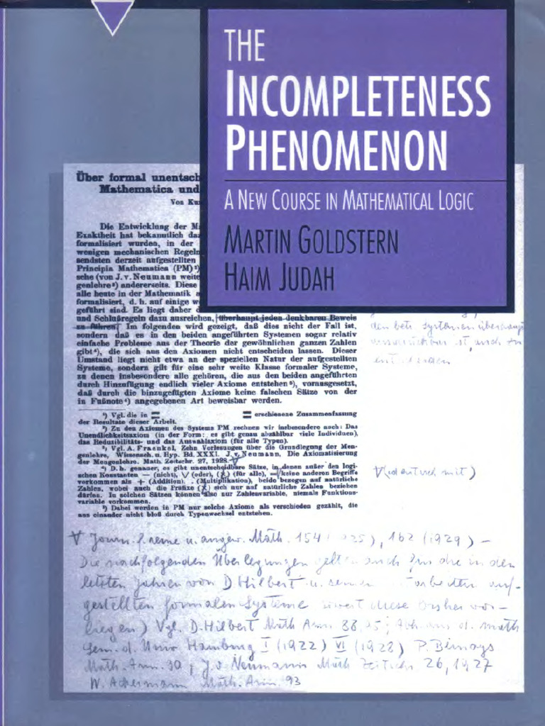 Goldstern, M. - The Incompleteness Phenomenon | PDF