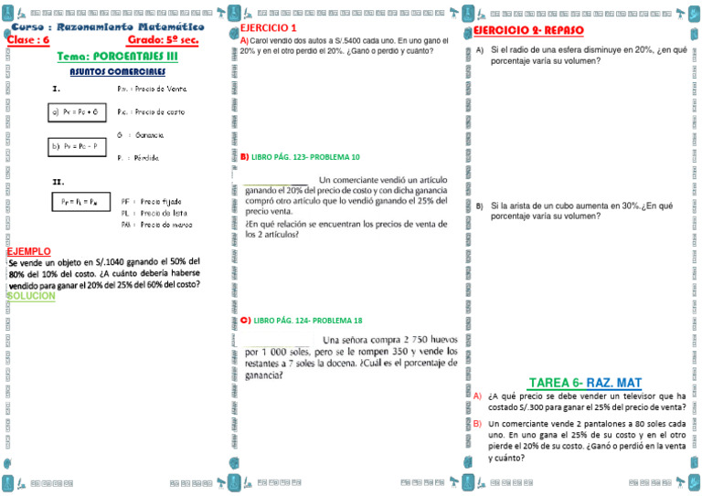 Clase 6 - RM 5 ° Sec. | PDF