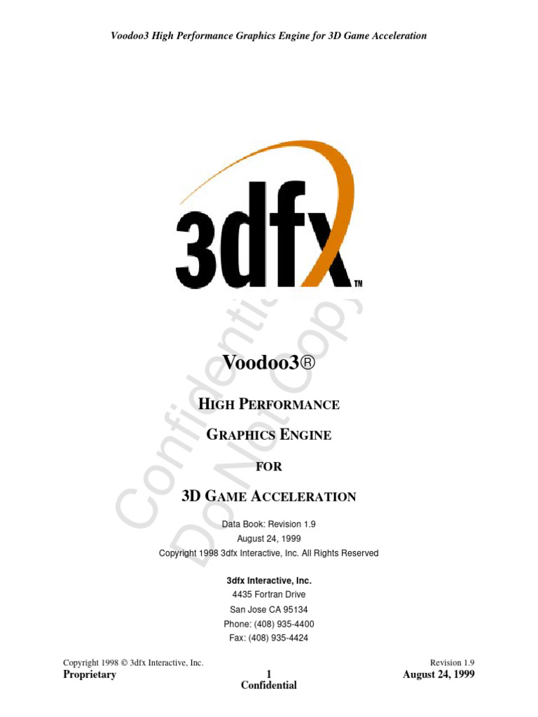 Voodoo3 Databook 1401360221 | PDF | Texture Mapping | Graphics ...