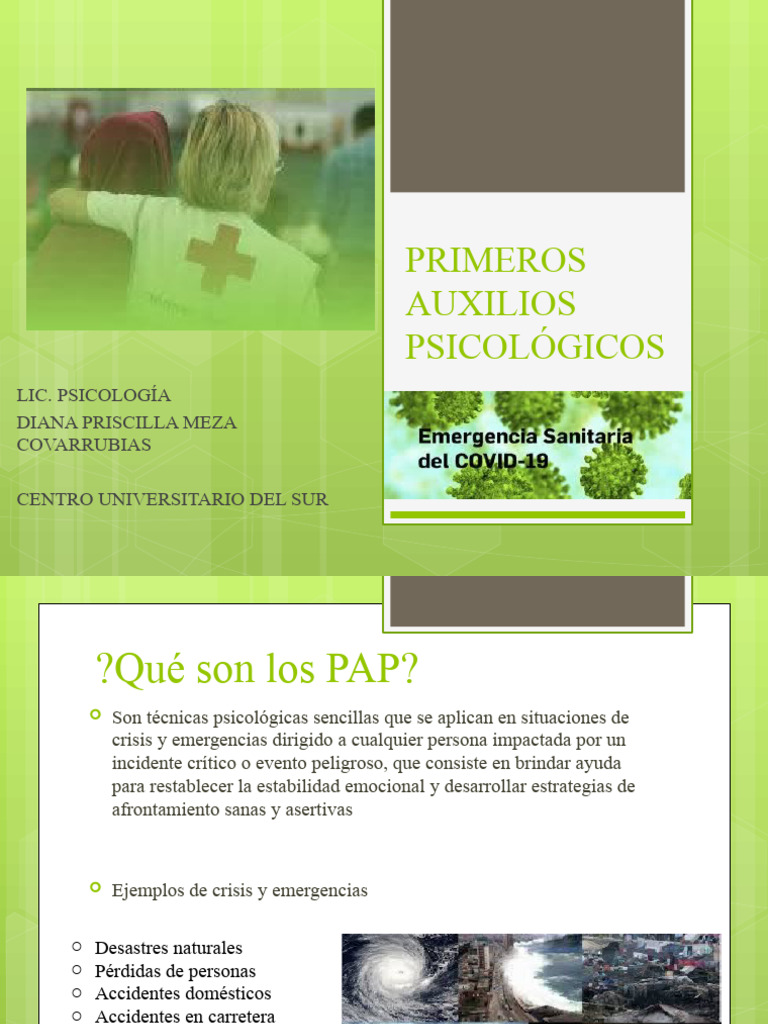 Guía de Primeros Auxilios Psicológicos | PDF | Las emociones | Dormir