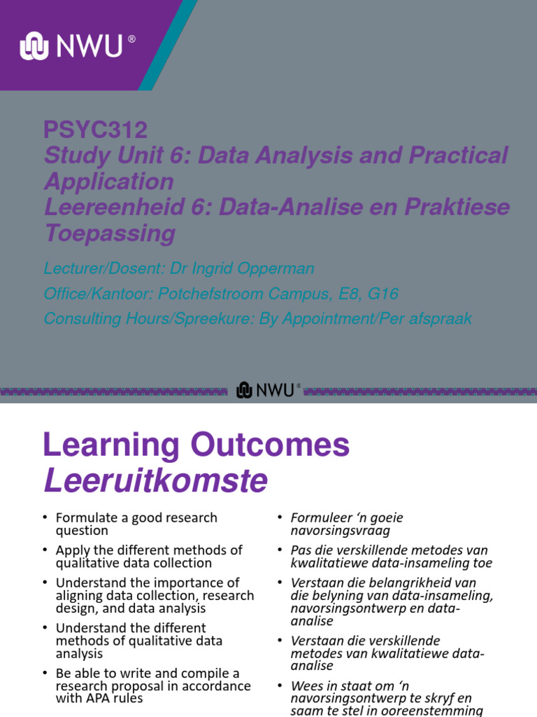 PSYC312 SU2 Lec6 Qual Analysis Reporting FINAL | PDF | Qualitative ...