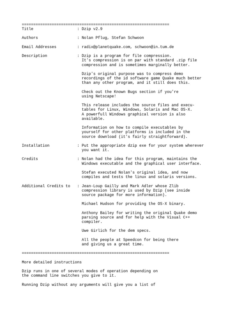 Dzip | PDF | Filename | Web Server