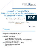 Impact of Transmitters Desynchronization On The Performance of Cooperative MIMO Systems